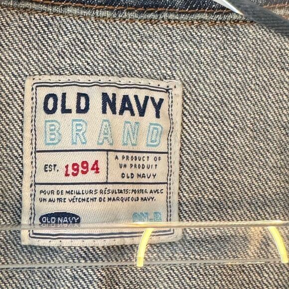 Old Navy brand Aged Classic Blue Denim Jacket - L - Picture 3 of 4